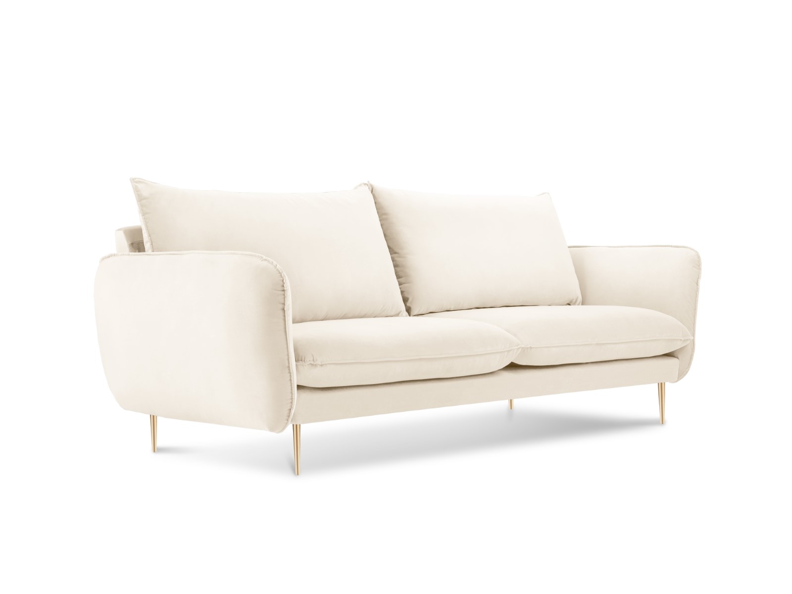 Cosmopolitan Design - Divano "Vienna" 2 posti in velluto beige chiaro