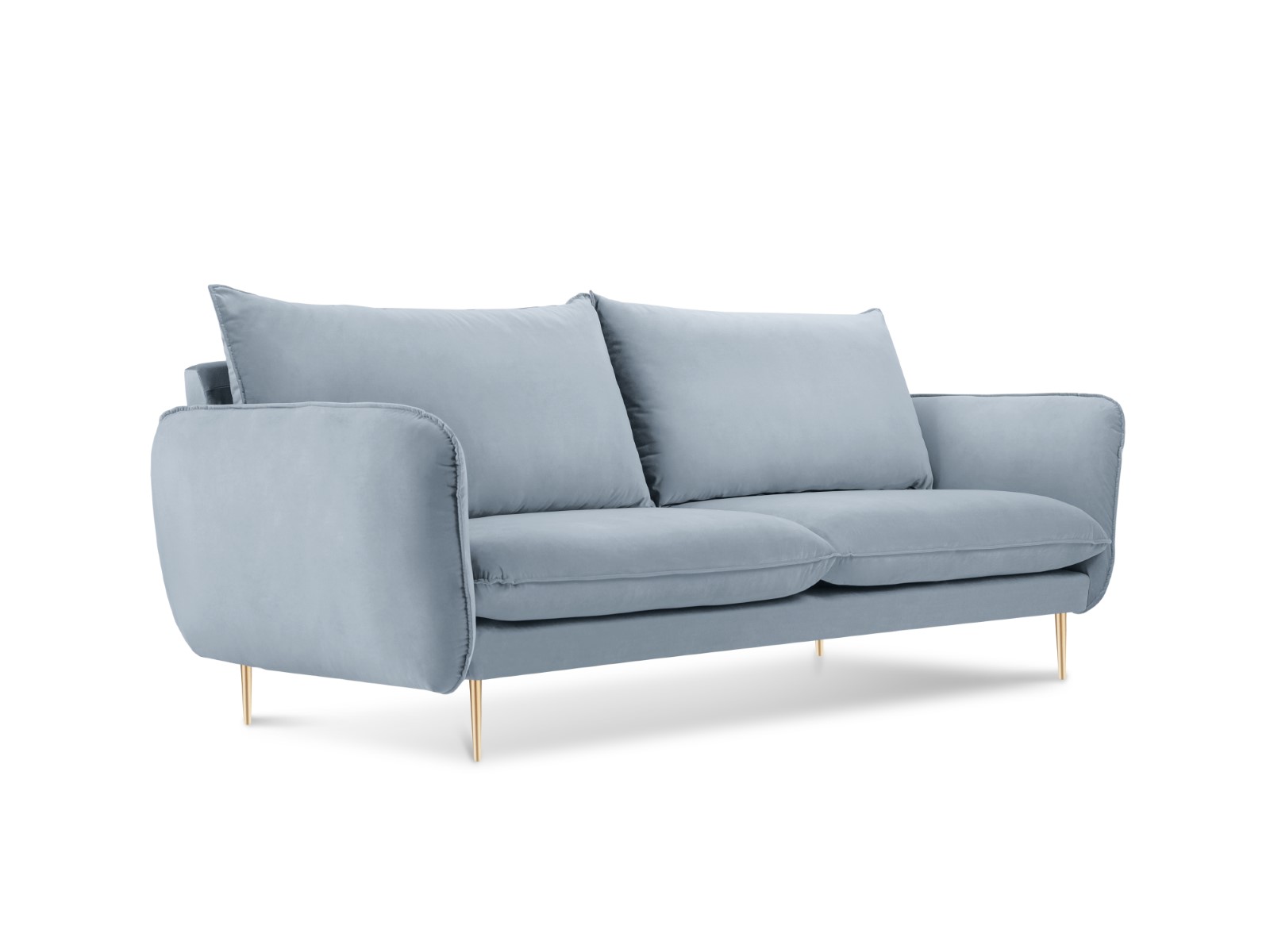 Cosmopolitan Design - Divano "Vienna" 2 posti in velluto azzurro