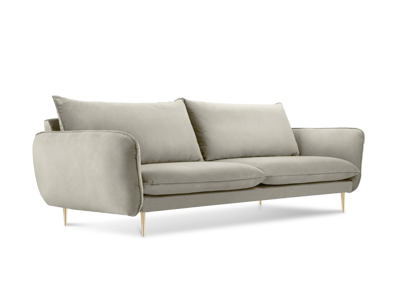 Cosmopolitan Design - Divano "Vienna" 3 posti in velluto beige