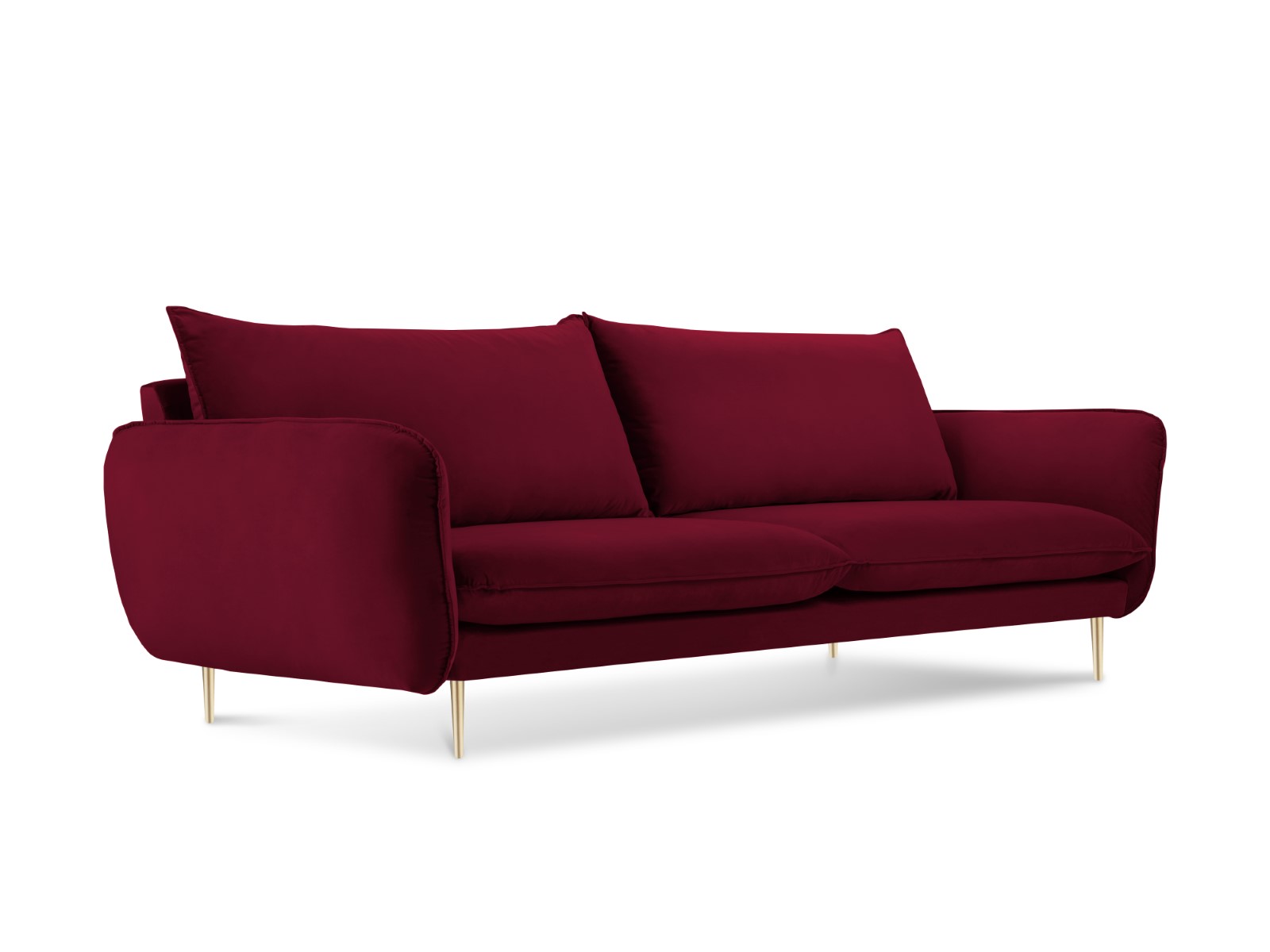 Cosmopolitan Design - Divano "Vienna" 3 posti in velluto rosso