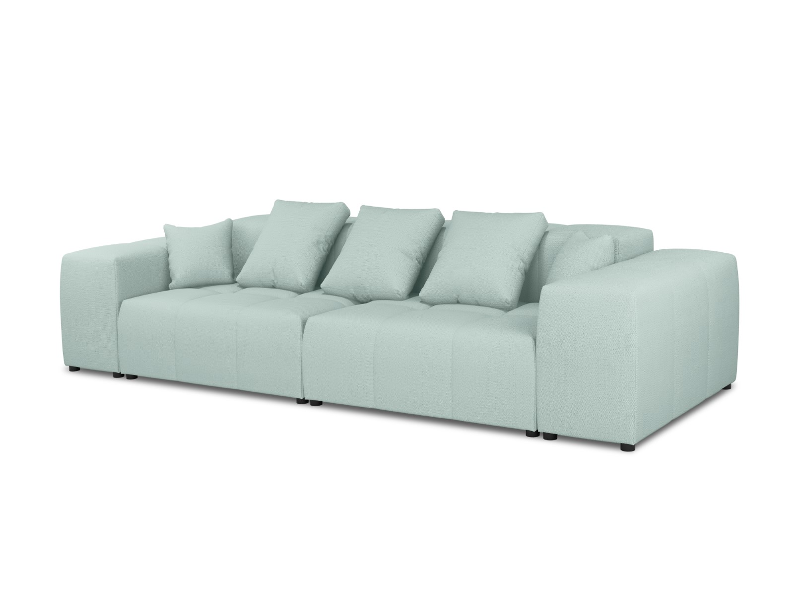 Cosmopolitan Design - Divano modulare "Rome" 3 posti in tessuto strutturato menta
