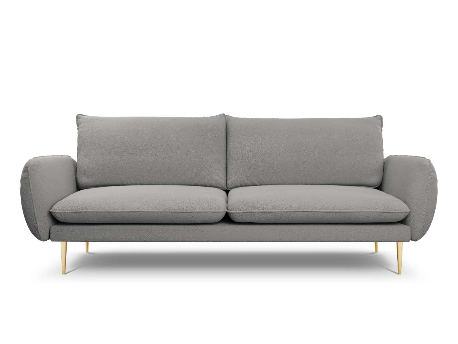 Cosmopolitan Design - Divano "Vienna" 4 posti in bouclé grigio