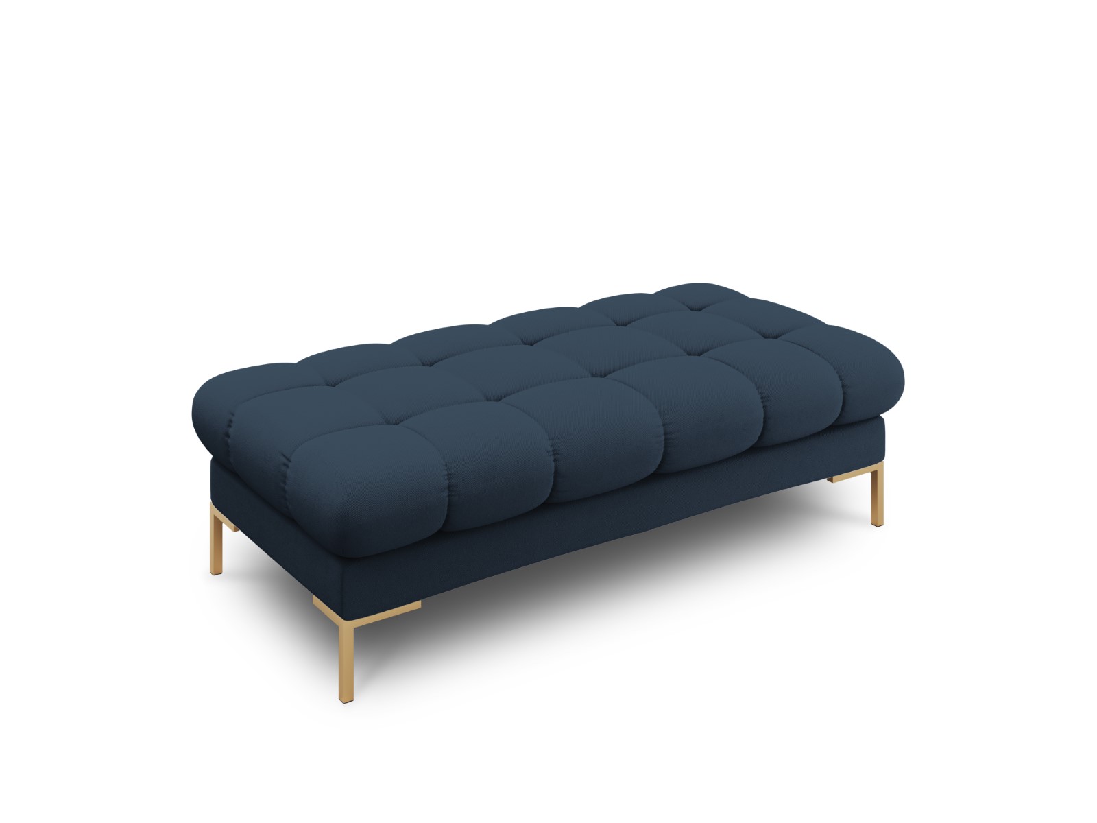 Cosmopolitan Design - Panca "Bali" 2 posti in tessuto strutturato blu