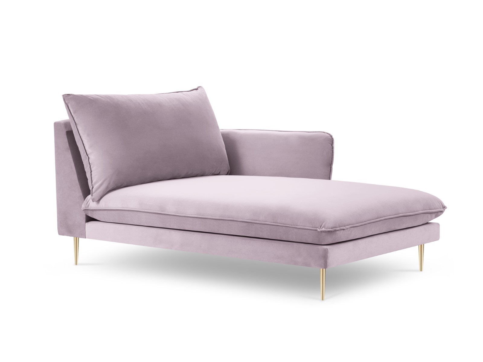 Cosmopolitan Design - Chaise longue destra "Vienna" in velluto lavanda