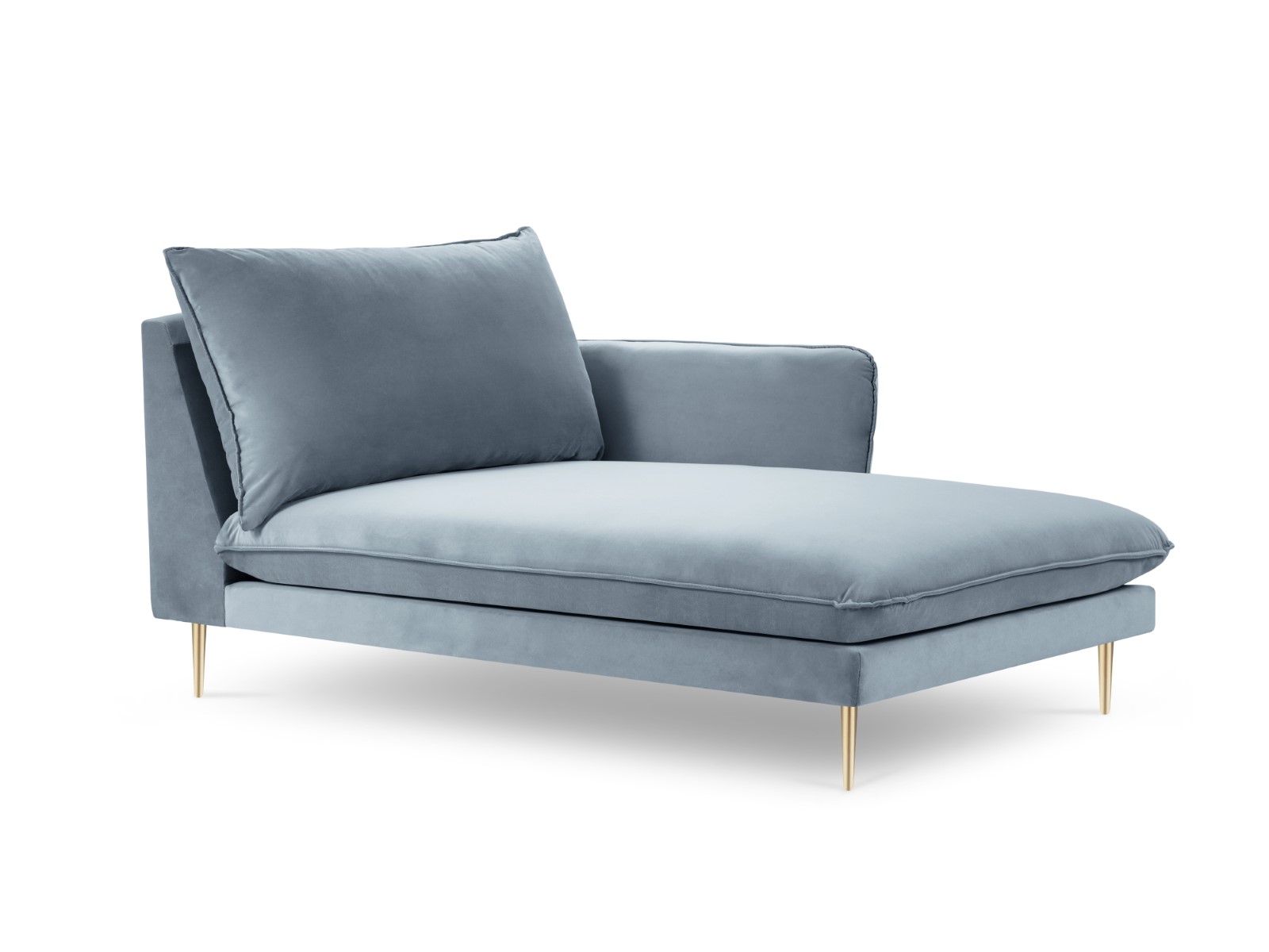 Cosmopolitan Design - Chaise longue destra "Vienna" in velluto blu