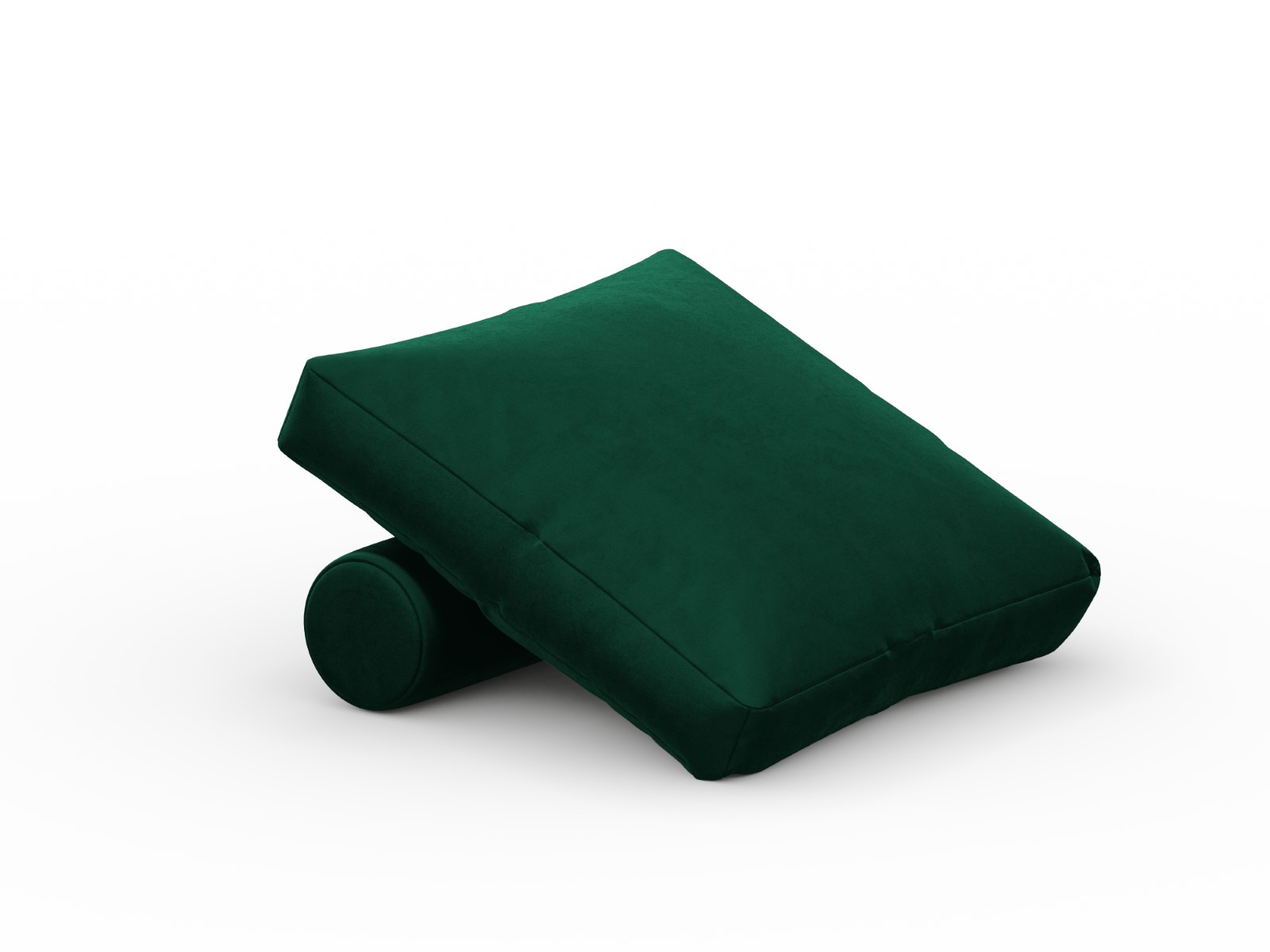 Cosmopolitan Design - Cuscino "Rome" 55x50x27cm in velluto verde bottiglia