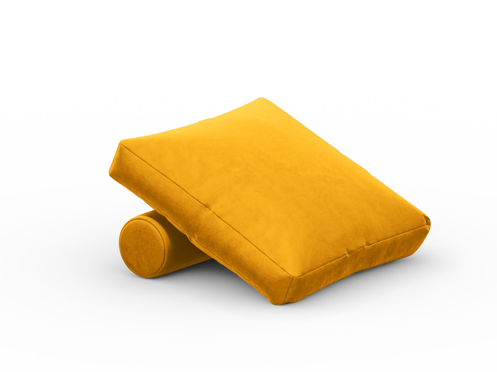 Cosmopolitan Design - Cuscino "Rome" 55x50x27cm in velluto giallo