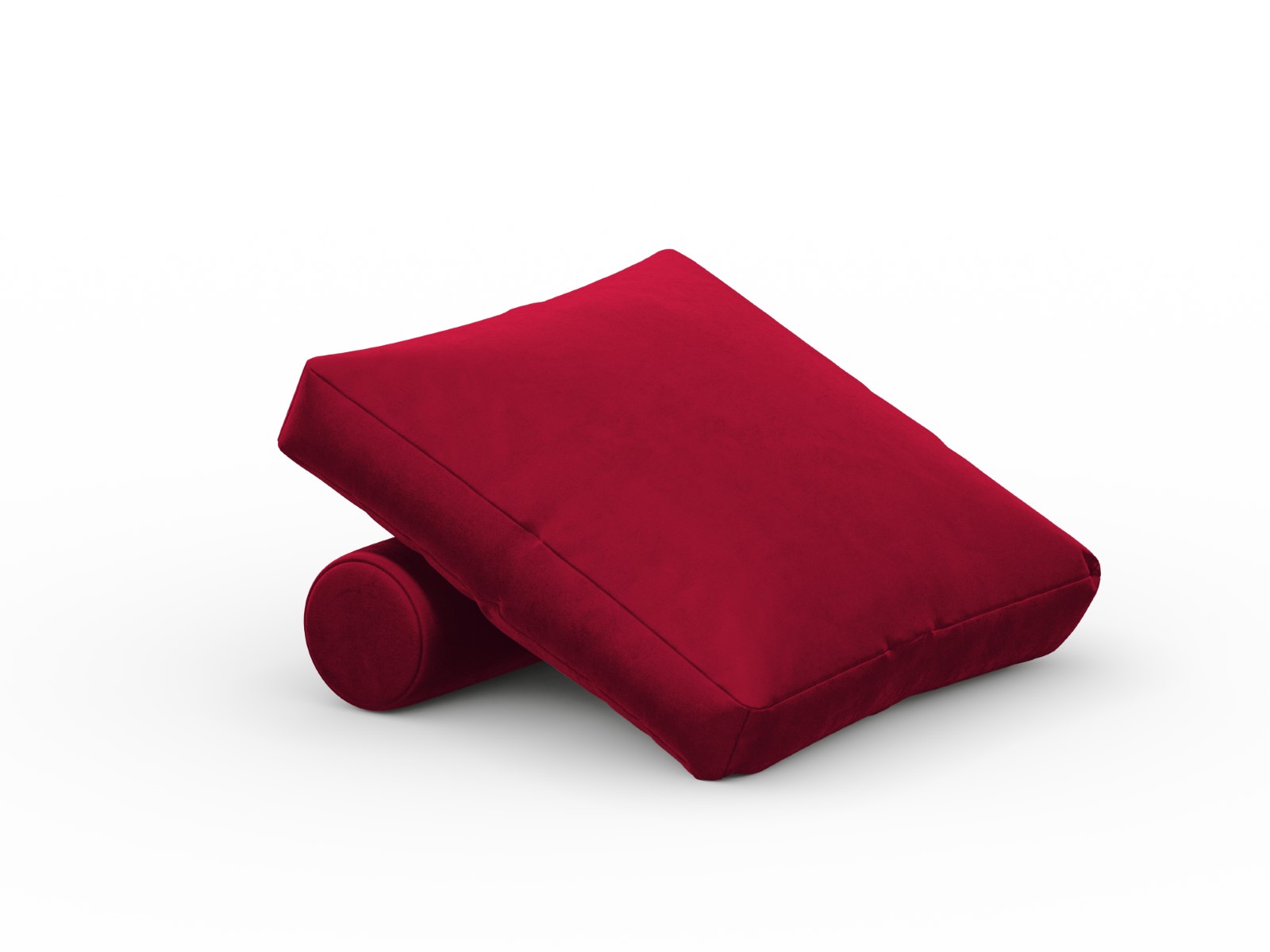 Cosmopolitan Design - Cuscino "Rome" 55x50x27cm in velluto rosso
