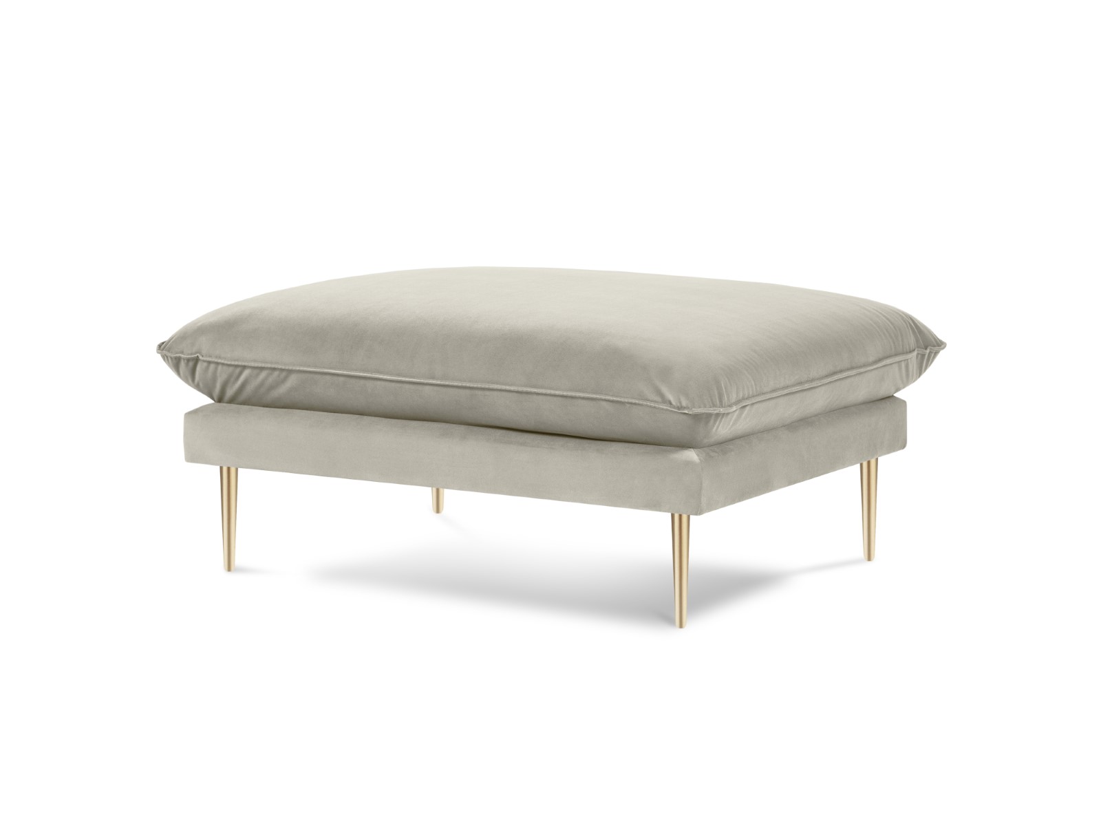 Cosmopolitan Design - Pouf "Vienna" in velluto beige