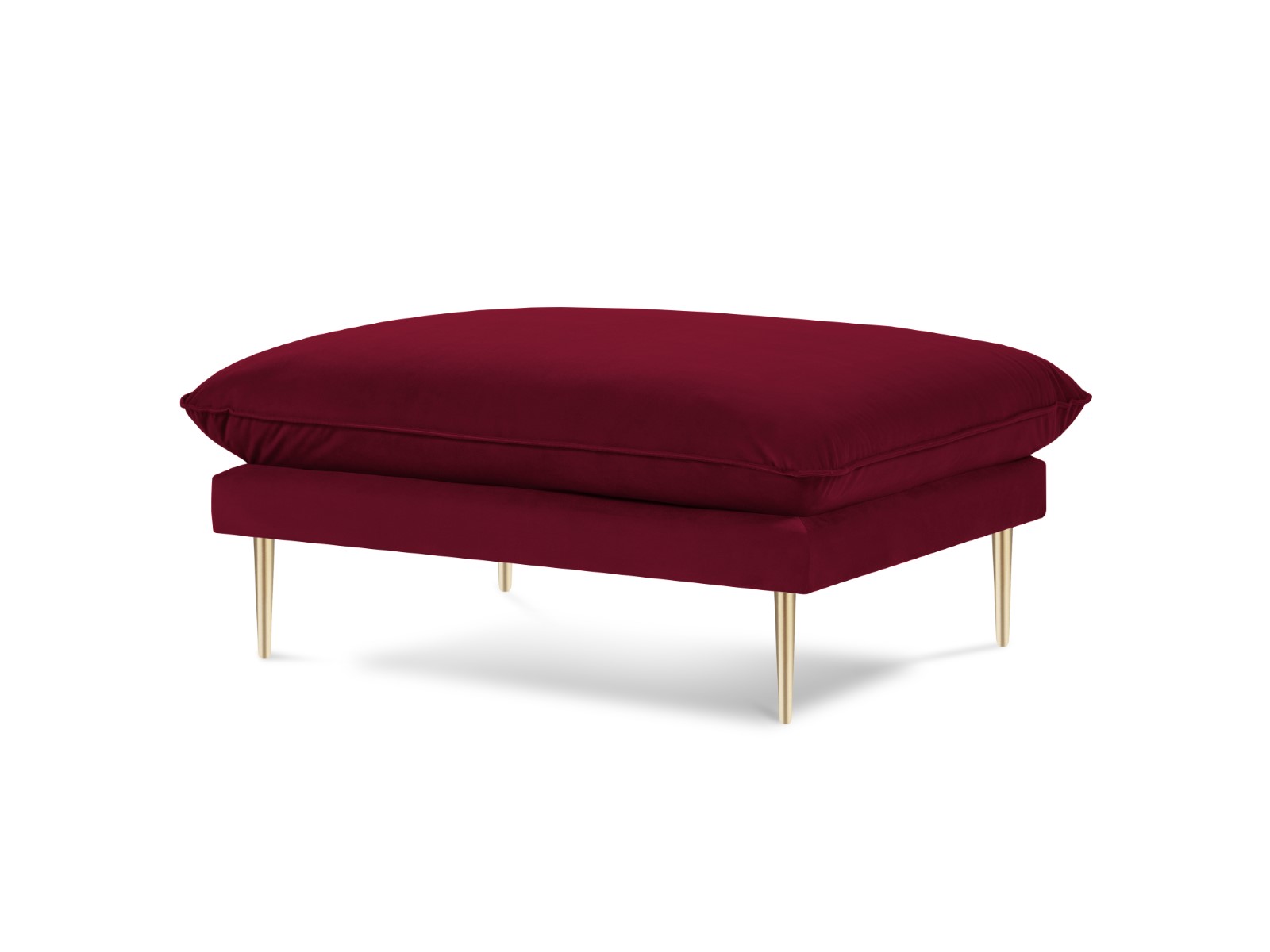 Cosmopolitan Design - Pouf "Vienna" in velluto rosso