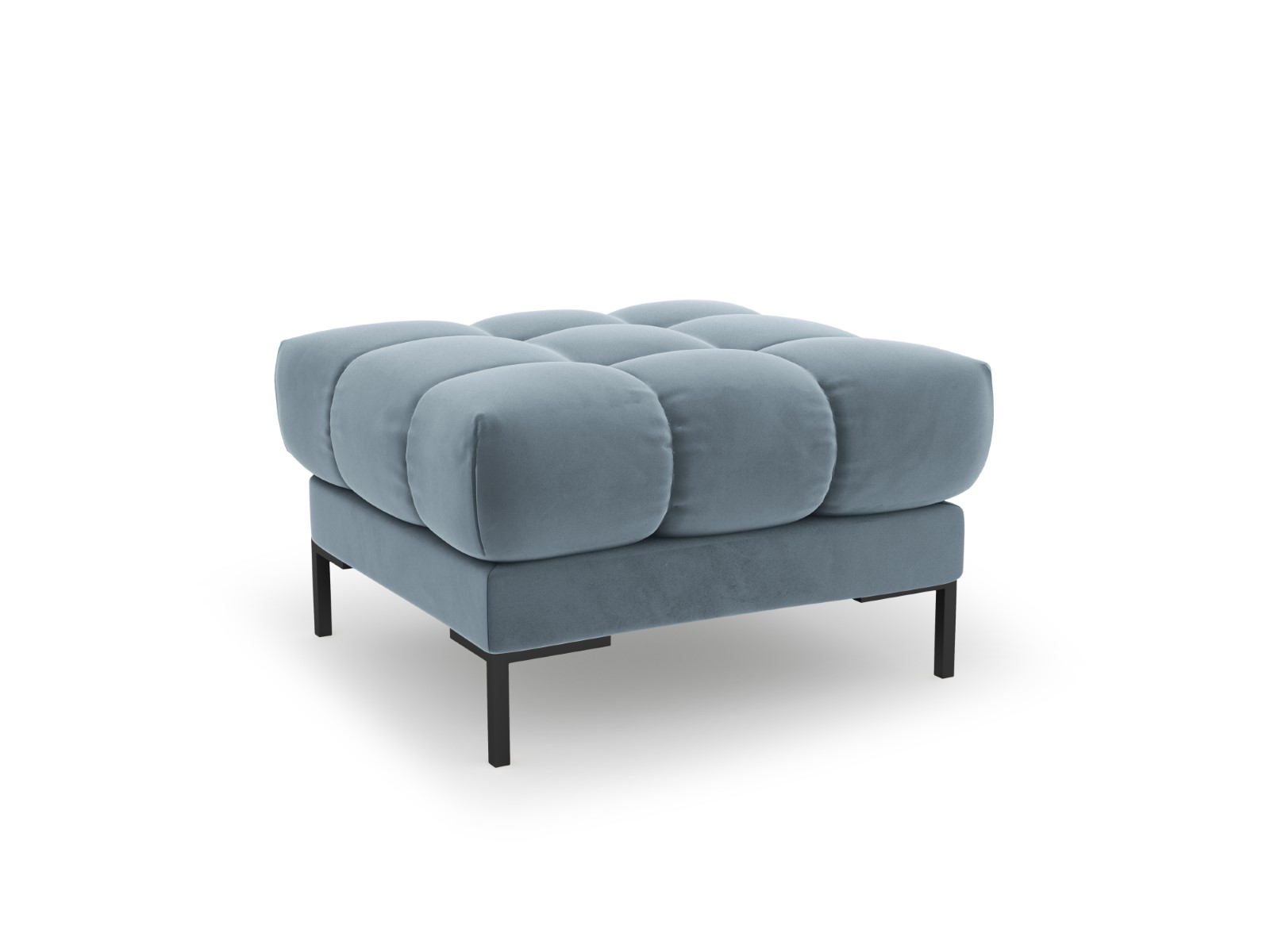 Cosmopolitan Design - Pouf "Bali" in velluto azzurro